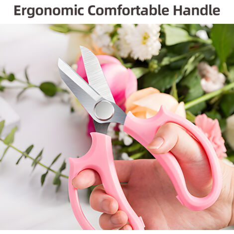 Ensemble de 10 Ciseaux de Jardinage pour la Maison - Ciseaux à Fleurs à Large Tête, Ciseaux de Précision en Acier Inoxydable pour Élagage et Arrangement Floral Bleu - KZQ (1/2)
