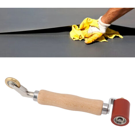 Rouleau de Pression Manuelle en Laiton 40mm avec Roue en Silicone Rouge pour Soudage PVC et Matériaux Composites - Outil de Joint Étanche-KZQ (1/5)