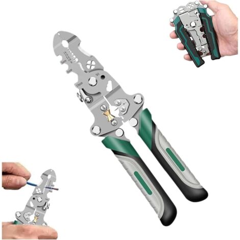 18 En 1 Décapsuleur de Fil Pliant, Pince Multifonctionnelle en Acier Inoxydable pour Dénuder et Couper Câbles, Outil Professionnel Électricien-AUTRES (1/4)