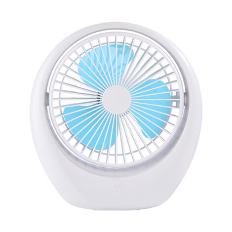 Ventilateur Mini USB Rechargeable Silencieux Pour Bureau Blanc - AUTRES (1/2)