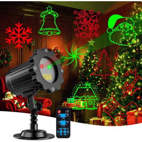 Projecteur de Noël avec Télécommande 10 Motifs 2 Couleurs Minuterie 6h 3 Modes Installation Décoration Extérieure pour Fêtes AUTRES