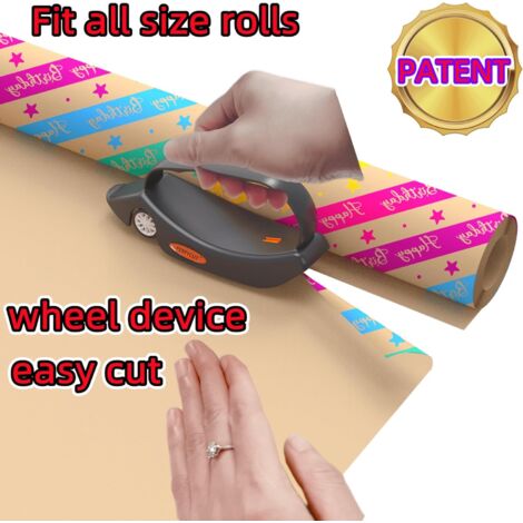 Coupe-Papier Cadeau Pratique avec 3 Lames Remplaçables pour Rouleaux de Papier - Facilité d'Utilisation et Glissage Optimal-AUTRES (1/4)