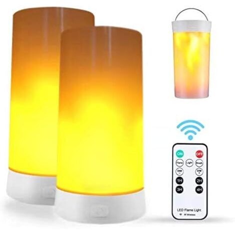 Lot de 2 Lampes à Flamme LED Rechargeables USB avec Télécommande et Minuterie Étanches Intensité Variable Idéales pour Décoration Maison Fêtes AUTRES (1/5)