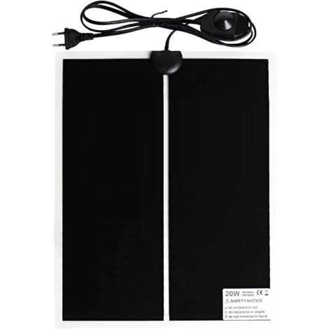 Tapis Chauffant Terrarium 42x28cm pour Reptiles Température Réglable Fiche Européenne 20W 220V-240V - AUTRES (1/4)