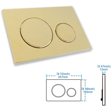 Panneau Caché Sigma20 Or Brillant Anneau D'or Bouton De Remplissage De Toilette-AUTRES
