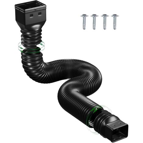 Rallonge Flexible de Tuyau de Gouttière pour Drainage Eaux Pluviales Noir - AUTRES (1/5)