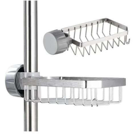 Porte Savon et Étagère de Douche Sans Percage Rangement Barre de Salle de Bains en Acier Inoxydable 304-AUTRES