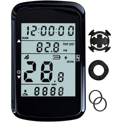 Compteur Vélo GPS Sans Fil Écran LCD 24 Pouces Rétroéclairé Mode Toujours Allumé Positionnement Satellite Parfait Pour Balades Matin Soir AUTRES