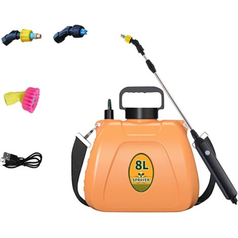 Pulvérisateur de Jardin Électrique 8 L à Batterie Rechargeable USB avec 3 Buses de Brumisation et Bandoulière Réglable - AUTRES (1/5)