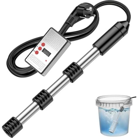 Chauffe-Eau Électrique Immersion 2500W Affichage Température Numérique Réglage Automatique Acier Inoxydable-AUTRES