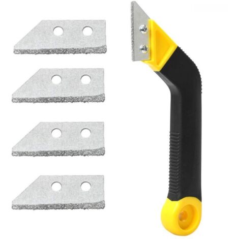 Grattoir de Nettoyage à Coulis avec 4 Lames de Rechange et Suceur Plat pour Portes et Fenêtres de Salle de Bain - AUTRES (1/4)