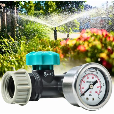 Régulateur de Pression d'Eau pour Jardin avec Manomètre et Vanne de Contrôle Irrigation Précise-AUTRES