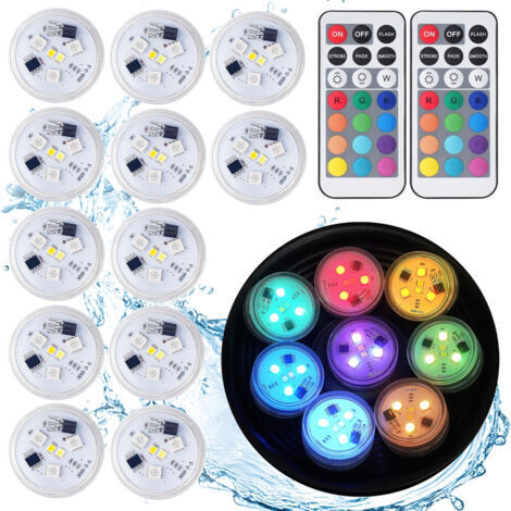 Lumières Mini LED Étanches avec Télécommande, RGB Multicolores pour Vases, Maison, Fêtes, Mariages, Décoration de Table et Fontaines - AUTRES (1/5)