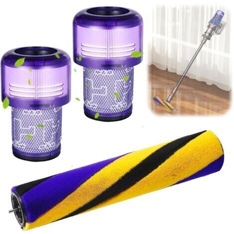 Filtre et Brosse de Remplacement pour Aspirateur Dyson V12 Detect Slim Série, Accessoires Compatibles avec 1 Brosse et 2 Filtres-AUTRES (1/5)