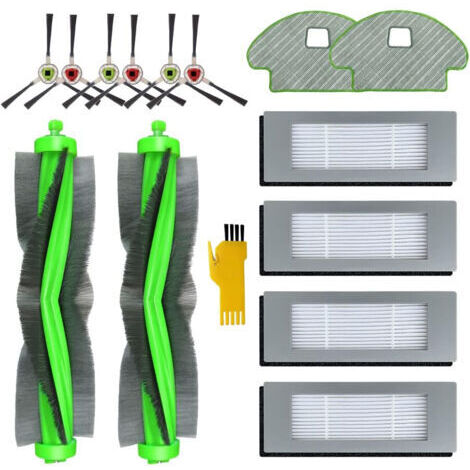 Accessoires de Rechange pour Aspirateur Robotique, Kit 14 Pièces Inclut 2 Brosses Principales, 4 Filtres, 6 Brosses Latérales, 2 Lingettes Nettoyantes - AUTRES (1/5)