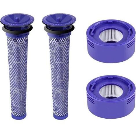 Kit de 4 Filtres Compatibles Dyson - 2 Post-Moteur V7/V8, 2 Pré-Moteur V6/V7/V8/DC58/DC59 (1/5)