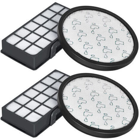Accessoires pour aspirateurs Rowenta, compatible RO6962/RO6963/RO6971/RO6984/ZR006001, 2 préfiltres coton et 2 filtres arrière grillagés (1/5)