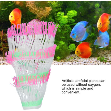 Décor de Faux Corail en Silicone pour Aquarium - Anémone Flexible Rose M-AUTRES (1/5)