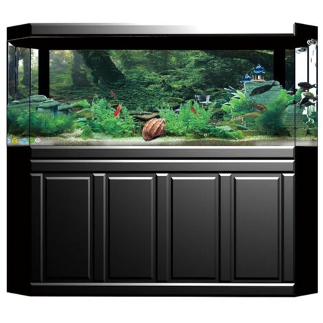 Papier Peint Aquarium PVC pour Fond de Bac avec Motif Rivière et Forêt ...