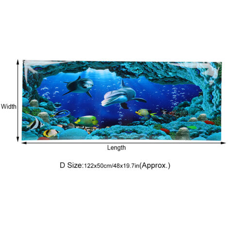 Papier Peint Aquarium PVC Décoration Fonds Marins 122x50cm - AUTRES (1/5)