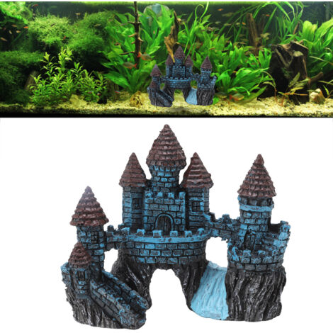 Décoration Aquarium Château en Résine Accessoires pour Aquarium Écologiques Décoration de Château Mythique et Magique-AUTRES (1/5)