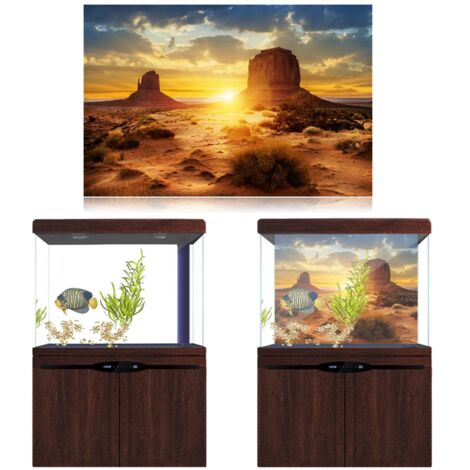 Décoration Aquarium Fond Désert Jaune en PVC Épais 91x50cm - AUTRES (1/5)