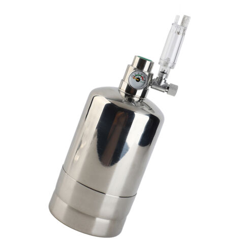 Générateur de CO2 Bouteille en Acier Inoxydable 1L avec Manomètre - AUTRES (1/2)