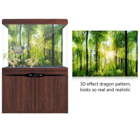 Décoration Aquarium Forêt en PVC Épais 61x41cm - AUTRES