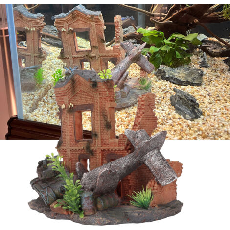 Décoration Aquarium Militaire Réaliste - Avions et Tanks Miniatures pour Aménagement Paysager Sous-marin - Idéal pour Aquariophilie - AUTRES (1/5)