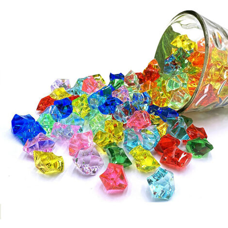 Perles Acryliques Imitation Cristal Multicolores pour Décoration Aquarium Scène 1411mm - AUTRES (1/4)