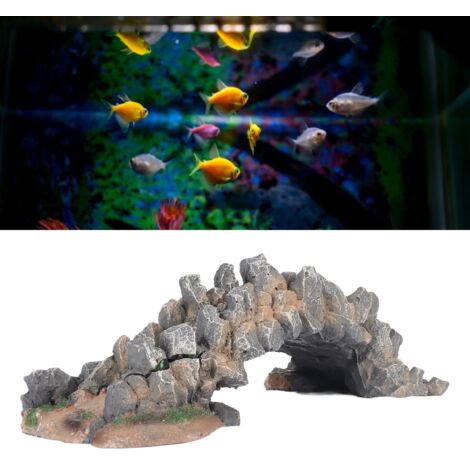 Décoration de Réservoir Poisson en Résine Pont Paysage Aquarium Rocher Pont de Jardin Miniature pour Aquariophilie - AUTRES (1/5)
