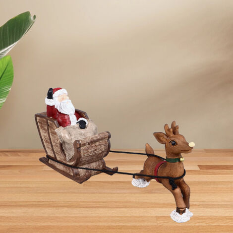 Décoration de Noël Créative pour Aquarium - Père Noël, Renne et Traineau - Idée Cadeau Festive-AUTRES (1/5)