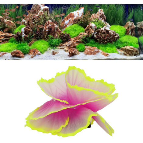 Décoration d'Aquarium Corail Artificiel pour Paysage de Récif en Silicone Imitation Laitue Corail Violet - AUTRES (1/5)
