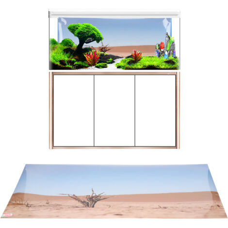 Papier Peint Aquarium 3D Désert et Branches Sèches PVC pour Fond de Bac 91x50cm - AUTRES (1/5)