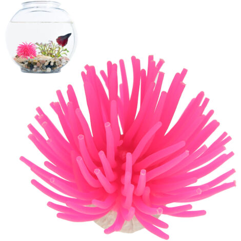 Décor Aquarium Coraux Artificiels en Silicone Urchins Roses pour Aquariophilie Décoration de Vivarium 4 Pièces - AUTRES (1/5)