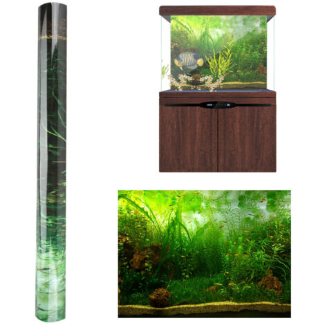 Panneau de Fond en PVC Épais pour Aquarium Décoration Plante d'Eau 122x50cm - AUTRES (1/5)