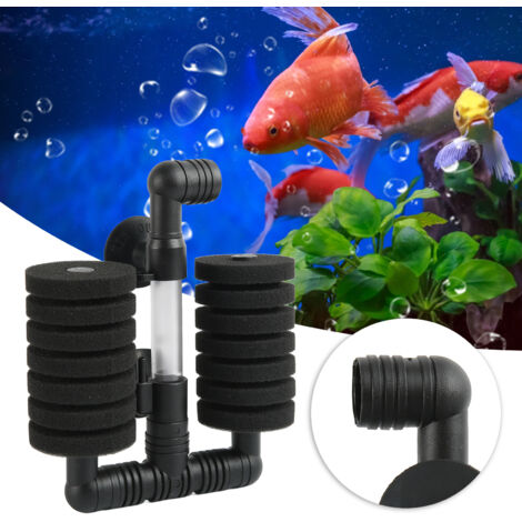 Filtre Mini Double Tête pour Aquarium Bio Éponge Filtre à Eau Silencieux - AUTRES (1/5)