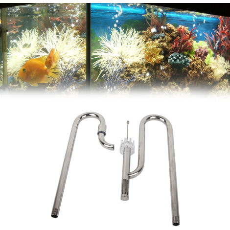 Filtre à Eau pour Aquarium avec Tuyau d'Entrée et de Sortie en Acier Inoxydable - Supprime la Couche de Graisse - Convient pour les Aquariophiles - Purificateur d'Eau Ultra Blanc - Système de Nettoyag (1/5)