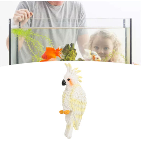 Pendentif Perroquet Blanc pour Aquarium Décoration Intérieure Réaliste - AUTRES (1/5)