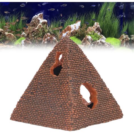 Décoration Aquarium Mini Pyramide Abri pour Poissons et Crevettes Repos Cachette Habitat-AUTRES (1/5)