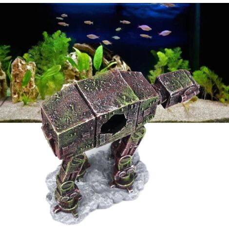 Décoration Aquarium Thème Transformers Robot Chien Moyen Marche Droite - AUTRES (1/5)