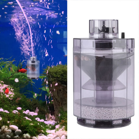Filtre Automatique pour Aquarium Rond Facile à Utiliser Nettoyage et Aspiration des Déchets Interne Anti-Gaz-AUTRES (1/5)