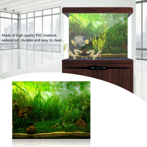 Papier Peint Aquarium Résistant en PVC pour Décoration de Fond avec Motif Plantes Aquatiques Taille 122x46cm - AUTRES (1/5)