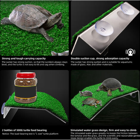 Plateforme de Baignade pour Tortues avec Gazon Artificiel - Taille Moyenne - AUTRES (1/2)