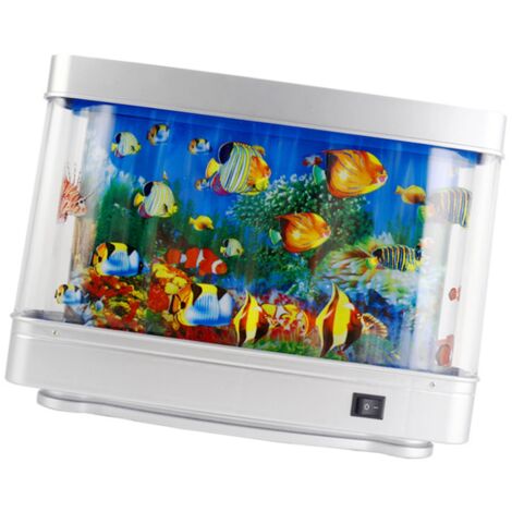Lampe LED Décorative pour Aquarium Simulée Lumière de Paysage Marin Petite Lampe de Bureau pour Poissons Blanc Eu-AUTRES