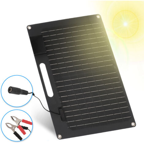 Panneau Solaire 100W Mono-Cristallin Double Sortie 12V/24V Chargeur de Batterie Voiture avec Régulateur et 2 Ports USB-AUTRES