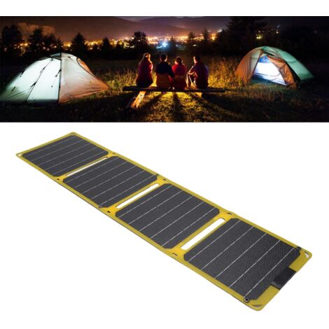 Panneau Solaire Portable 40W Mono-Cristallin Pliable 4 Fois ETFE Ultra-Mince pour Chargeur de Téléphone et Ordinateur en Plein Air (1/5)