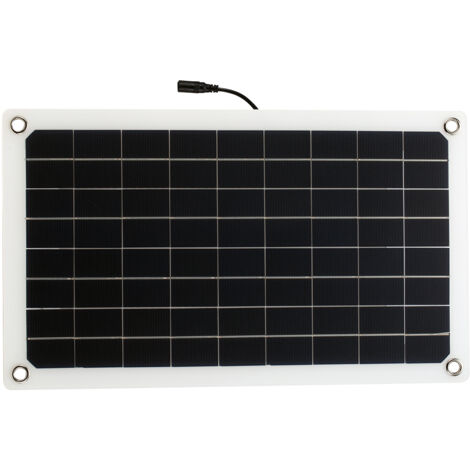 Panneau Solaire Voiture 20W 12V Semi-Flexible avec Double USB et Double Sortie DC (1/2)