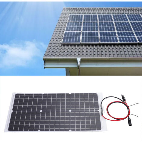 Panneau Solaire Semi-Flex 30W 18V Mono-Cristallin pour Camping Caravane Bateau-AUTRES (1/5)