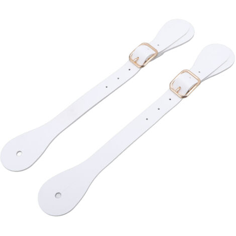 Éperons en Cuir Ajustables pour Équitation - Accessoires de Ranch Blancs (1/5)